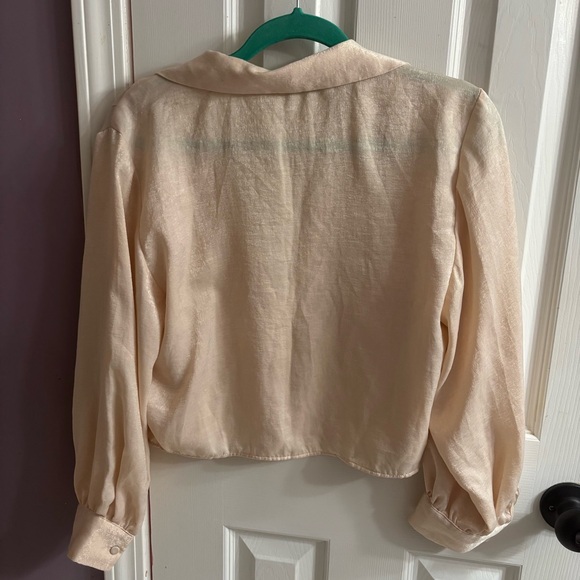 Zara Satin Effect Cropped Shirt - Picture 7 of 7